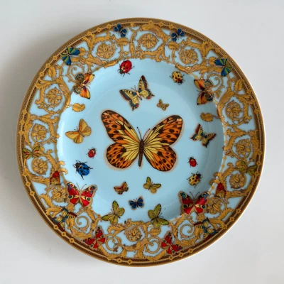VERSACE Butterfly Garden  BREAD and BUTTER PLATE 7" Rosenthal New BOX 18 cm - Image 1 of 4