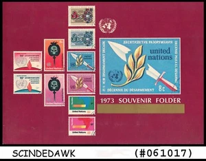 NACIONES UNIDAS - CARPETA DE RECUERDOS 1973 - DERECHOS HUMANOS - ABUSO DE DROGAS 10V montada sin montar o nunca montada - Imagen 1 de 3