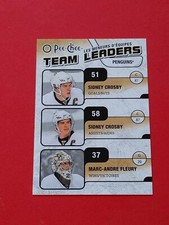 2010-11 O-PEE-CHEE Team Leaders #TL-24 Sidney Crosby Marc-Andre Fleury Penguins 