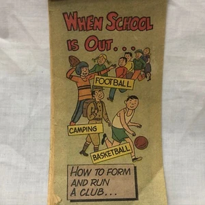 Folleto de camping vintage de dibujos animados de 1937 - Imagen 1 de 14