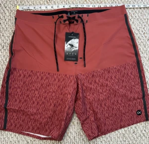 Outerknown Apex Men's 35 Mineral Red Boardshorts Trunks Kelly Slater 19" NWT - Picture 1 of 7