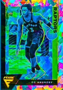 OG Anunoby 2020-21 Flux Basketball Fanatics Silver Cracked Ice Prizm Card #167