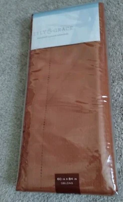 Lily & Grace Hemstitch Cutwork Tablelcoth 60in X 84 In Oblong 100% Poly. - Image 1 of 4