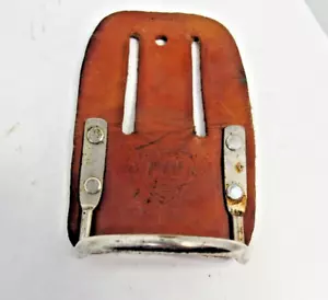 Cintura porta martello vintage McQuire-Nicholas pelle bovina grana superiore marrone - Foto 1 di 3