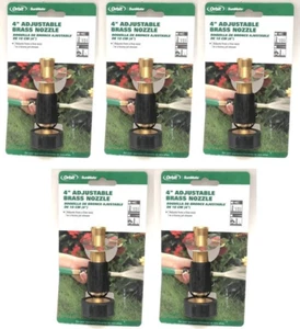 Orbit 58044N 4'' Adjustable Jet Stream Hose Nozzle, Brass/Zinc/Rubber (5-PACK) - Picture 1 of 4