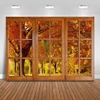 Autumn Window Backdrop for Photography Fall Forest Autumn Landscape Natural S...