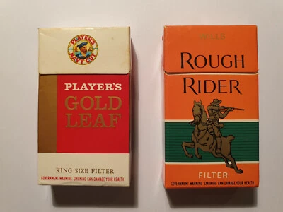 LOTTO 2 RARI MINI PACCHETTI SIGARETTE STRANIERE VUOTI VINTAGE ANNI 70/80  - Immagine 1 di 4