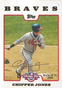 2008 Topps Opening Day Baseball Gold #188 Chipper Jones /2199