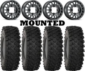 Kit 4 System 3 ATX470 Tires 35x10-15 on Method 407 Bead Grip Matte Black 1KXP - Picture 1 of 5