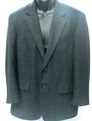 Chaqueta Blazer Alfani Pantex Hombre Talla 40R Lana Seda Italiana Azul Oscuro Pecho Único Foto 1 de 4