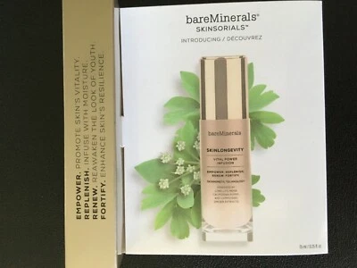 BareMinerals Skinlongevity Vital Power Infusion, Viaje/Tamaño Mini, 0.25oz, NUEVO Foto 1 de 3