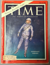 May 12 1961 Time Magazine Astronaut Shepard and Venture into Space Amoco Map