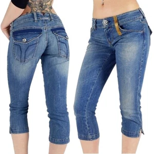 Miss Sixty 3/4 Cadera Vaqueros Skinny Capri Pantalones Slim Fit Stretch Mujer - Imagen 1 de 6