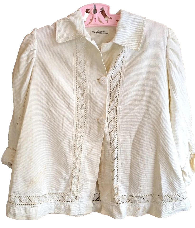 Antiguo abrigo Kaufman's Pittsburgh muñeca bebé finales de 1800-principios de 1900 vintage Foto 1 de 4