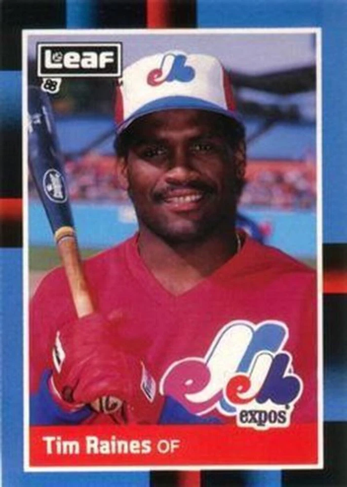 #114 Tim Raines - Montreal Expos - 1988 Leaf Baseball - Image 1 of 1
