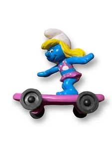 Hardees Smurfin’ Smurfs Skateboard Smurfette Vintage 1990 Peyo Applause - Picture 1 of 3