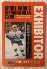 2022 Upper Deck Vasily Podkolzin Canucks Toronto Card Spring Expo EXHIBITOR Pass