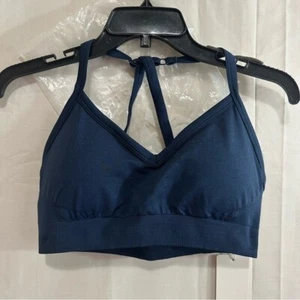 Reggiseno sportivo donna Best Define 2.0 senza cuciture collo reggicalze blu zaffiro grande - Foto 1 di 6