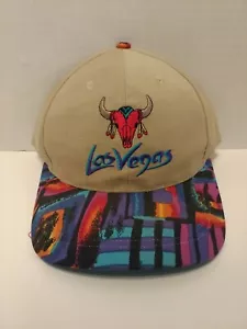 Gorra de béisbol de colección Snapback Las Vegas Spellout crema/suroeste sombrero circo circo circo - Imagen 1 de 11