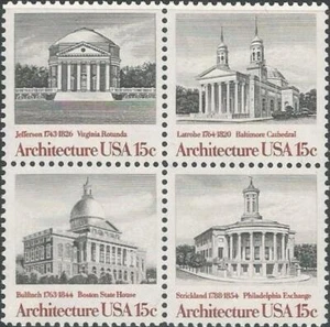 Block of 4 stamps - Scott 1779-82 - 15 cent - Architecture - 1979 - MNH - Picture 1 of 1