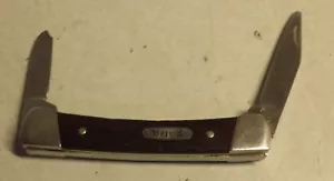 Vintage Pocket Buck Knife USA 1996 Model 709 Yearling 2 Blade Wood Handle Damage - Picture 1 of 16