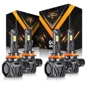 AUXBEAM Canbus H11 H11 LED Headlight Kit High Low Beam Super Bright 6500K White - Picture 1 of 16