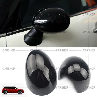 Tapa de cubierta de espejo lateral negra sin luz para MINI Cooper F54 F55 F56 F57 F60 14-19 Foto 1 de 4