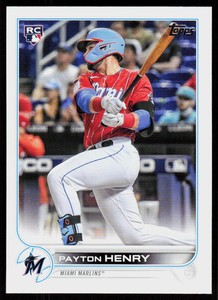 2022 TOPPS Payton Henry #611  Baseball Rookie Miami Marlins RC