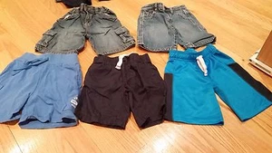 Lot of 5 Boys Carters/Gap size 4/4T Shorts- 2 Denim, 1 mesh, 1 sweat, 1 cotton - Picture 1 of 3