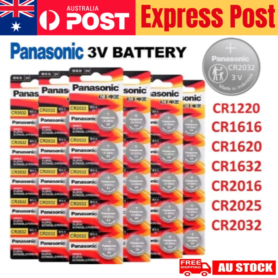 CR2032 CR2450 CR1616 CR1620 CR1632 CR2025 CR2430 Lithium Battery 3V Panasonic - image 1 of 1