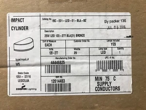 Cooper Lighting ISC-E01-LED-E1-BL4-BZ Light Fixture *New In Box, Free Shipping* - Picture 1 of 2