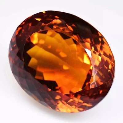 Citrine 250+ Ct Brazilian Natural Orange EGL Certified Untreated Loose Gemstone - Image 1 of 4