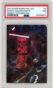 2012 Topps Star Wars Galaxy 7 Etched Foil #6 DARTH TALON/LUMIYA PSA 7 NM - Picture 1 of 2