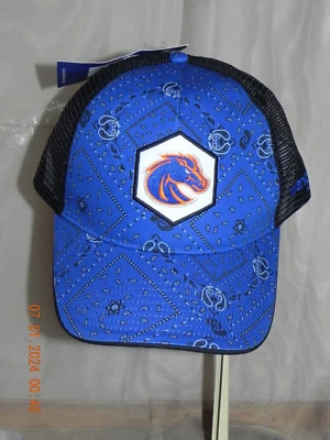 Gorra de camionero Boise State Broncos Wrangler azul bandana malla Snapback Foto 1 de 4