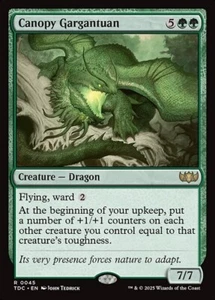 *MtG: CANOPY GARGANTUAN - Comandante Tarkir: Dragonstorm Raro - magicman* - Imagen 1 de 1