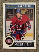 DANIEL DANNY BRIERE CANADIANS FLYERS Autographed 2013-14 O-PEE-CHEE CARD #133