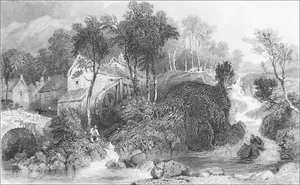ESKDALE MILL, WILTON BECK (CUMBERLAND) - Engraving from 19th century - Picture 1 of 2