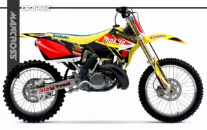 SUZUKI RM125 RM250 2001-2002 2003-2008 MAXCROSS GRAPHICS KIT DECALS STICKER RM1 - Picture 1 of 2