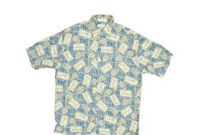 Мужская повседневная рубашка Pierre Cardin на пуговицах гавайский размер XL 100% вискоза - Изображение 1 из 4