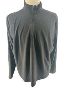 PGA Tour Mens 1/4 Zip Pullover Shirt Size L Long Sleeve Black Golf Classic - Picture 1 of 13