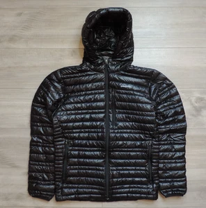 Patagonia Ultralight Down Hoody Jacket Mens Small Black Puffer Goose Full Zip - Picture 1 of 8