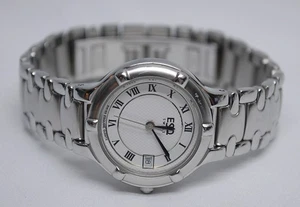 Movado ESQ Quartz Brava Stainless Swiss 100605A Ladies Watch White Dial Roman - Picture 1 of 10