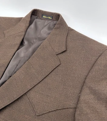 Circle S Western Abrigo Deportivo Chaqueta Para Hombres 46R Marrón Blazer Yugo Dos Botones Vaquero Foto 1 de 4