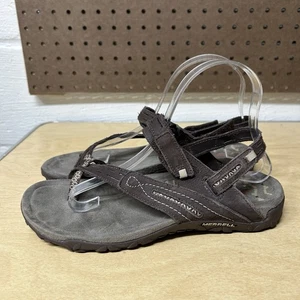 Sandali da donna Merrell Terran Convertible II in pelle marrone con cinturino taglia 8 J5536 - Foto 1 di 9