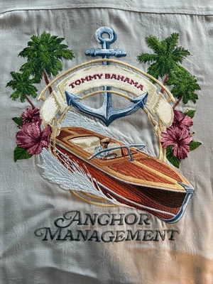 Tommy Bahama Mens Brand New NWT Anchor Management Silk XL X-Large Panelback Camp - Image 1 of 4