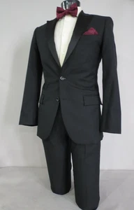 Current J Crew Model- Thompson Classic two button peak lapel Tuxedo Suit 38 R - Picture 1 of 16