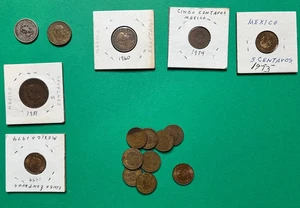 Lot of 39 Vintage Mexico Coins 1936 to 1978 FREE SHIPPING!!! - Picture 1 of 7