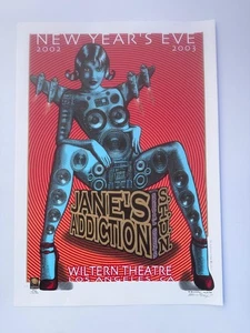 EMEK JANES ADDICTION SPEAKER GIRLSILKSCREEN ROCK CONCERT POSTER AP SIGNED STUN - Picture 1 of 3