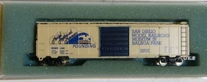 N Scale Con-Cor Founding San Diego Model Railroad Museum Boxcar 1982 IOB - Picture 1 of 3