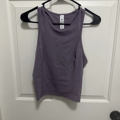Lululemon Nulux Racerback Cropped Run Tank Purple Ash Size 8 - Image 1 of 4